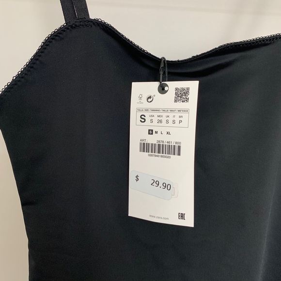 Zara Tops Nwt Zara Black Shapewear Bodysuit Poshmark